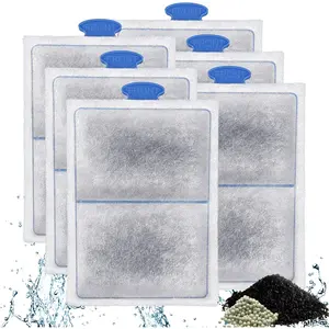 6 Pack PF-L Filter Cartridges, Fish  Aquarium Filter  Replacement with Zeolite Compatible with PF20, PF30, PF40 and PF75 Power Filters