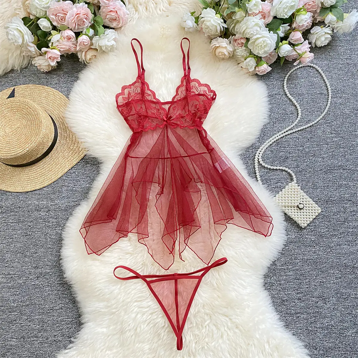 black lace tea length wedding dress Short Little Black Lace Wedding Dress with Keyhole Back main image 1
