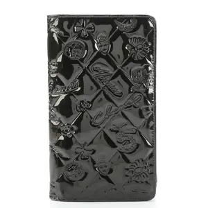 Pre-owned CHANEL Patent Leather Small Leather Goods Black Lucky Symbol Wallet