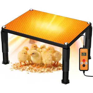 Heat Plate Chick with Timer, 5°C - 80°C 110W Winter Chicken Coop Heating Flat Panel Chick Heater, Suitable 40 cm x 30 cm Incubator Chick Hutch for Pets, Chicks, Kittens, Farm Frost Protection
