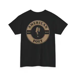 American Poet T-Shirt, Unisex Cotton Tee, Creative Gift for Writers, Literary Tee, Casual Wear, Poetry Enthusiast Apparel Clothes Comfort