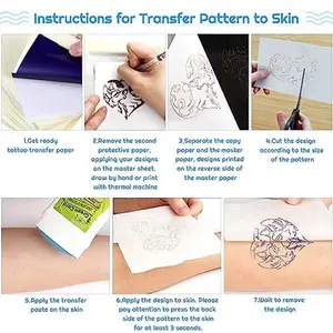 Transfer Paper, Cridoz 35 Sheets Stencil Transfer Paper for Tattooing, A4 Size