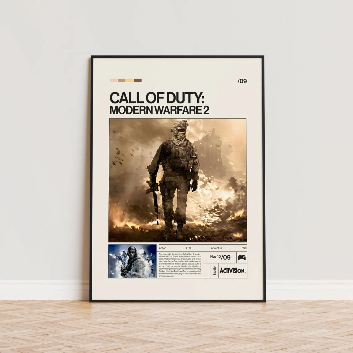 Call Of Duty Modern Warfare 2 Glossy Graphic Paper Print Poster - 8x12 inch (20cm x 30cm) Vintage Wall Art, Artistic Room Decoration, Ideal Home Supplies Gift