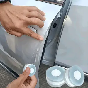 2PCS Car Door Edge Paint Protection Film 0.78"x196.85", Transparent Self-Adhesive Film, Auto Styling Accessory