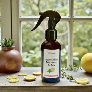 CitrisSan Lemon Verbena Scented Room, Linen & Car Freshener Spray - 4 fl oz Nature-Infused Citrus Scent Aroma Home Fragrances for Home, Vehicle