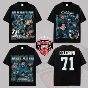 [Collection} Vintage Macklin Celebrini 'Celly 71' For Sharks Territory High-Quality 100% Cotton T-Shirt (Made In US), Teal Town Hockey Fans Shirt, Game Day Outfits, Gift For Hockey Kids Fans, Hockey Graphic Tee