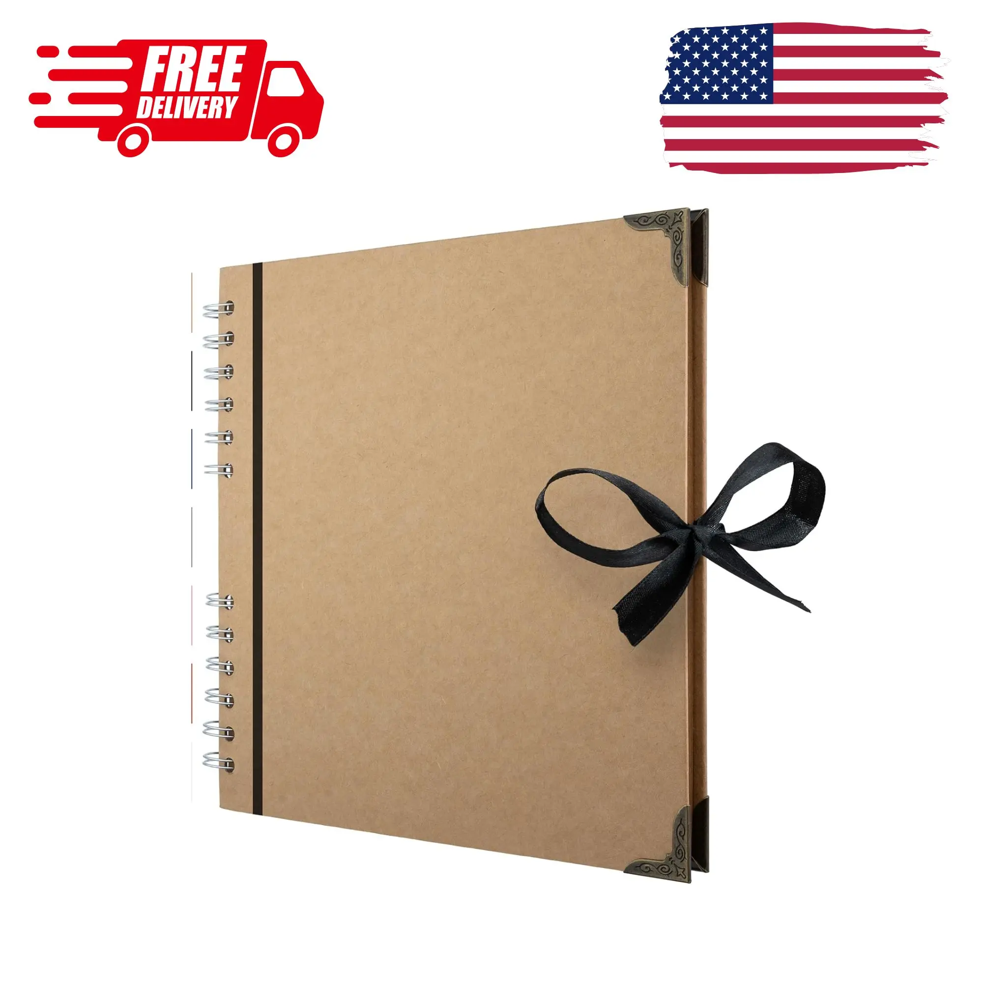Album 60 Pages (8 x 8 Inch) Brown Thick 200gsm Kraft Paper