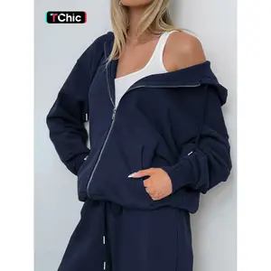 Women Fall Winter Long Sleeve Hoodie & Pants 2 Piece Set Casual Ladies Sweatsuit Daily Outfit Tracksuit Solid Tracksuits Set Sweatsuit Sets Sweatsuit Outfits
