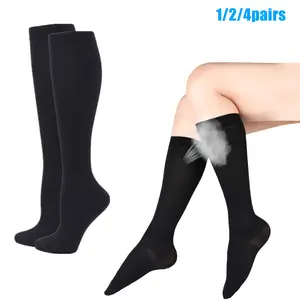 Copper Breathable Compression Socks for Men and Women, Polyester Blend, Smooth Knitted Fabric, Ideal for Running, Yoga, Rock Climbing, Cycling