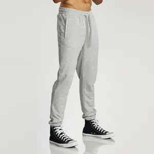 Ouber Men's Workout Sweat Pants Elastic Cuffs Gym Jogger Pants with Zipper Pockets Activewear