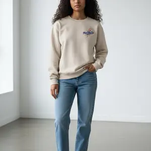 "Not Like Us" Dodgers Inspired Sweatshirt 2025 World Series Champs Cream Tan Crewneck Baseball Logo Cotton Fit Soft Womenswear Long Sleeves Tops