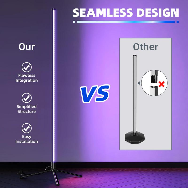 Barrina T10 LED Black Light Bar, Vertical Standing UV Blacklight, 40W, 400nm, 4FT with On/Off Switch and Tripod Floor Stand