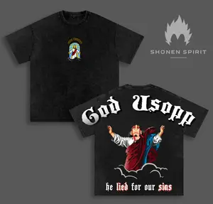God Usopp One Piece Shirt | Sogeking Sniper King Anime Graphic Tee, Legendary Sniper Meme Design Vintage Washed Unisex Streetwear For One Piece Fans & Anime Lovers