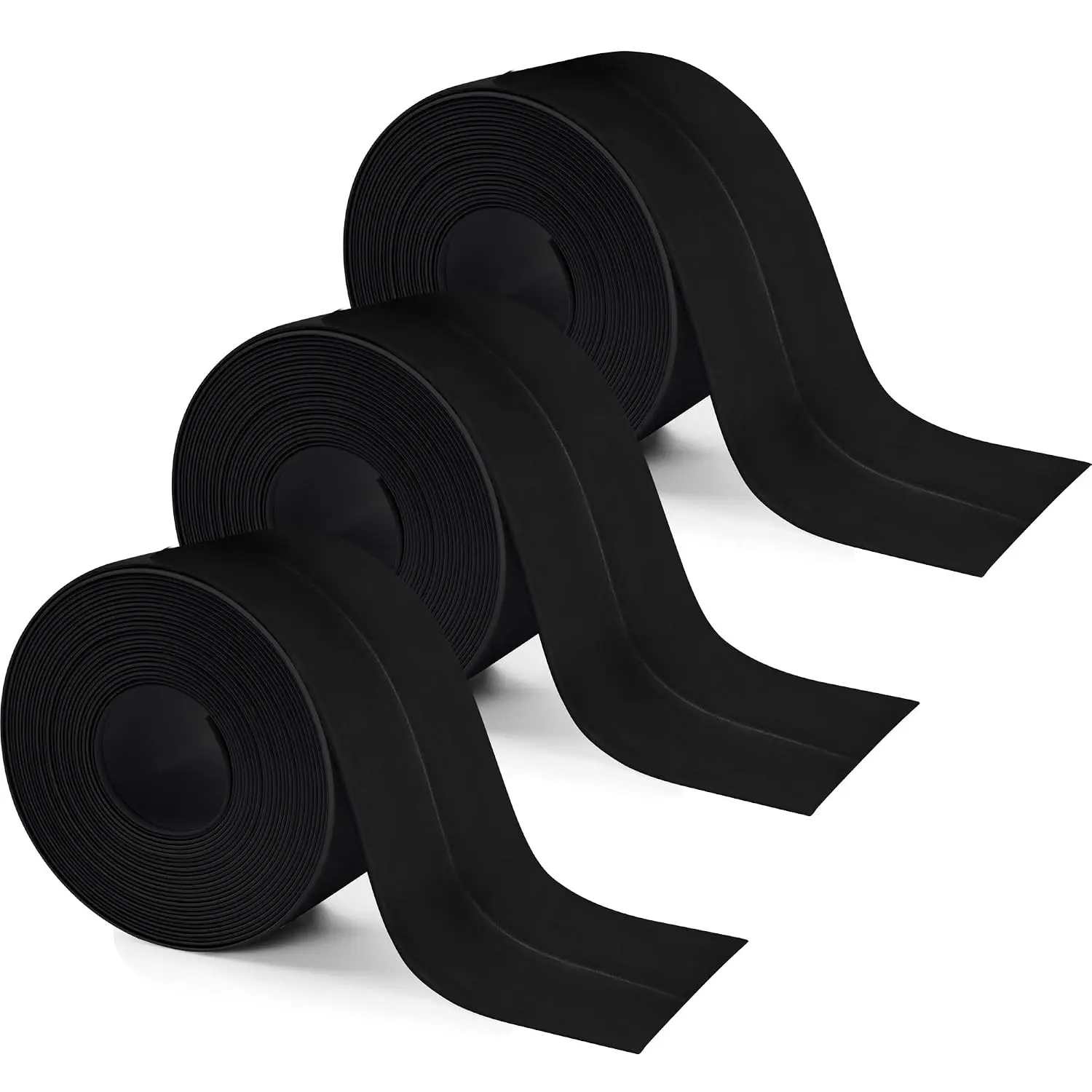 3 Rolls 10.5 Feet Caulk Tape Toilet Caulking Strip Self Adhesive Bathroom Sealing Peel and Stick Caulk Strip for Bathtub, 1.5 Inches