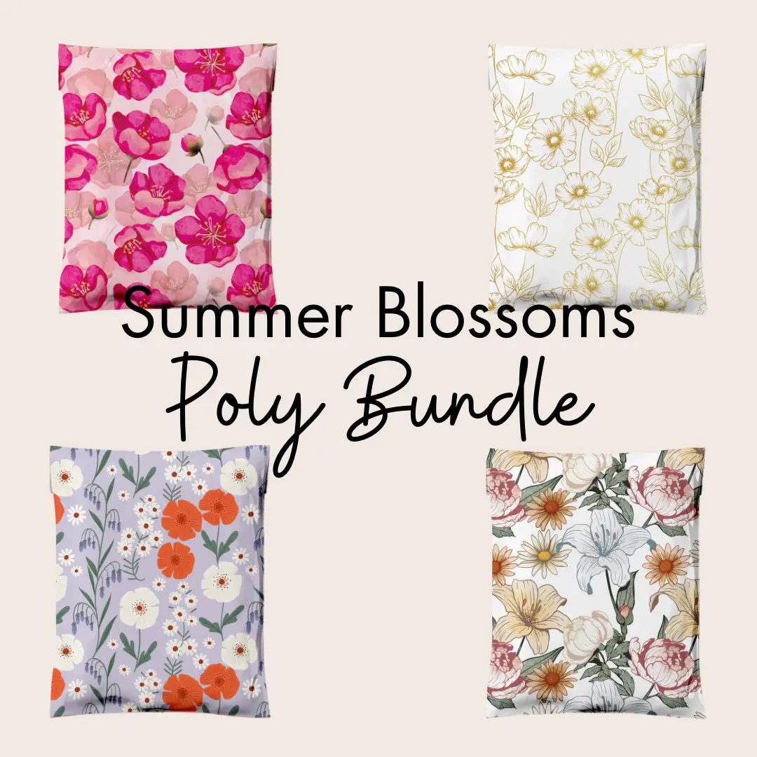 10x13 Floral Sample Pack Poly Mailers – Shipping Bags for Small Business