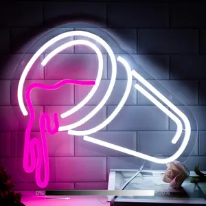 Creative Double Cup Neon Sign For Wall Decoration, USB Powered LED Neon Light, LED Decorative Neon Sign For Home Party Decoration, Decorative Ambiance Lighting, Atmosphere Light