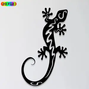 1pc Gecko Metal Wall Art, Stylish Gecko Statue Mural, Ideal Gift for New Year, Easter, Reptile Decor Enthusiasts, Weather-Resistant Metal Wall Decor Wall Sculptures, Perfect for Garden Wall & Patio Fence, Unique Outdoor Decor Accent