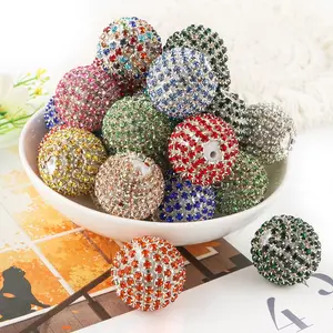 25mm Colorful Rhinestone Beads, 5 Counts/set DIY Jewelry Making Supplies for Bracelet Necklace Earrings, Jewelry Making Accessories