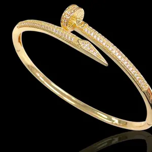 Gold filled - Oro laminado Geneva Cz Nail bangle