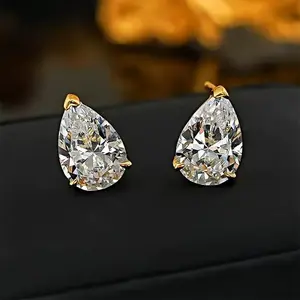 【#ZA203】(Angus)2CT Lab Made Gemstone Fashion Jewelry Earrings