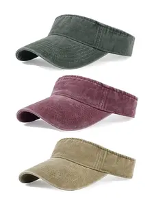 3 Pack Sun Visors for Women Men Cooling Lightweight Sports Sun Hats Adjustable Twill Casual Run Visor Summer Outdoor Hat Sun Visor Cap