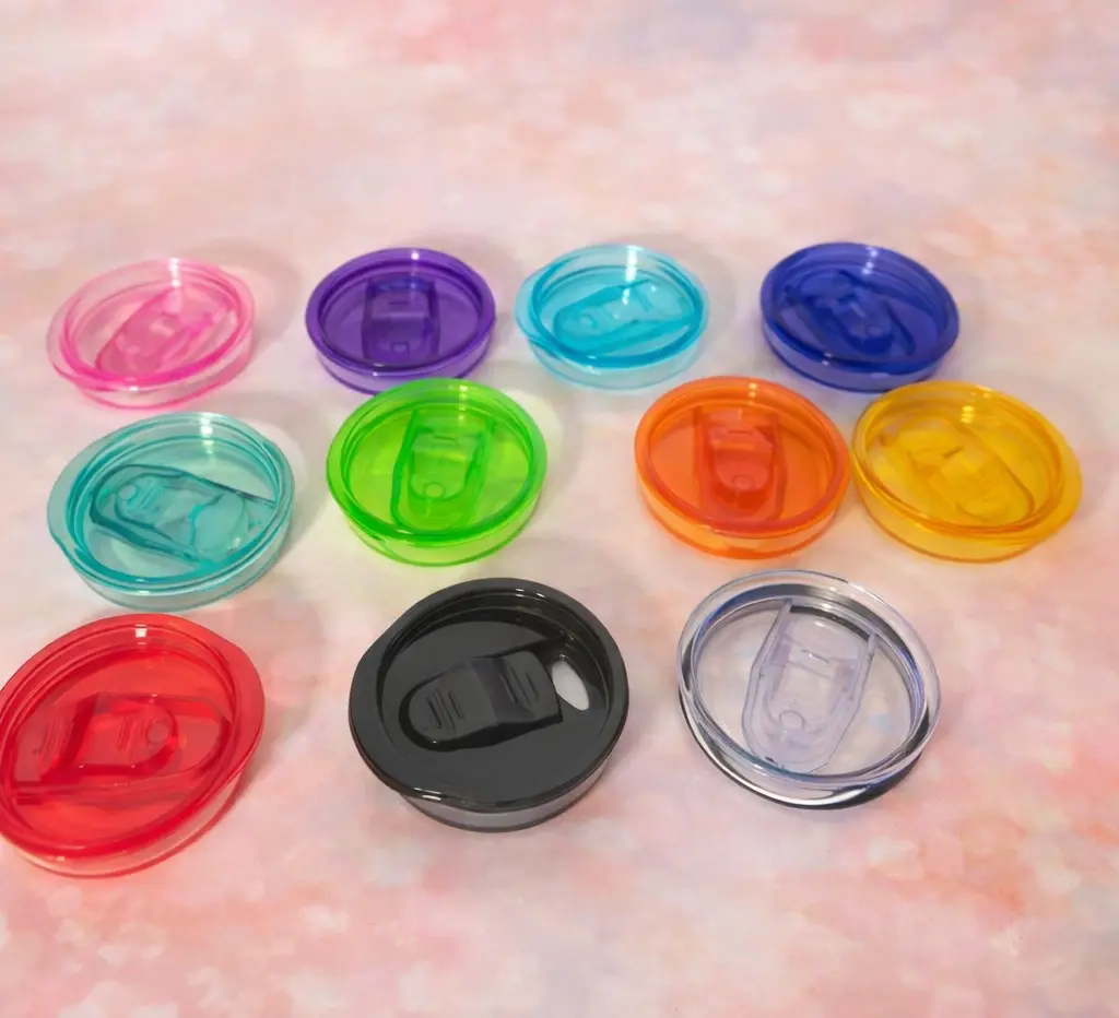 Stylish Reusable Plastic Tumbler Lids - Replacement Lids for 12 oz, 20 oz Tumblers, Lightweight Kitchenware Drinkware Accessory, Tumbler Accessories, Drink Cover