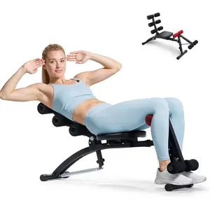 Ab Machine for Home Gym, Adjustable Ab Trainer Bench for Full Body Workout, Multi-Functional Sit Up Machine for Abdominal, Exercise Chair with 300 LBS Weight Capacity for Women