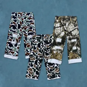 Kids boy camouflage denim straight pants