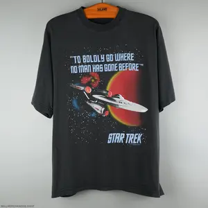 Vintage 1994 Star-Trek T-Shirt Graphic Tee Heavy Cotton Tee Shirt, 100% Heavy Cotton Shirt