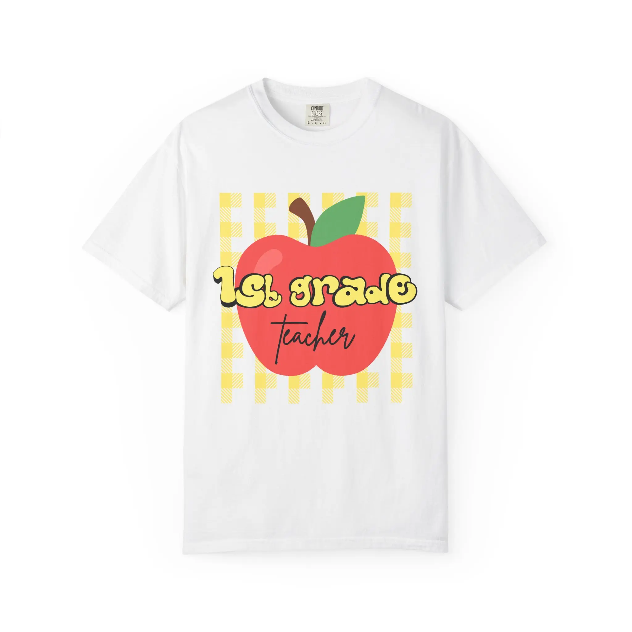 1st Grade Teacher Apple T-Shirt | Cute Retro Apple Classroom Tee