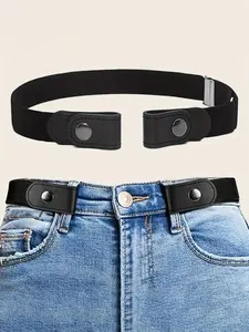 Women's Street Style Elastic Waistband, 2025 New Style Trendy Adjustable for Jeans Accessories, for Daily Decoration Elastic Stretch Belts