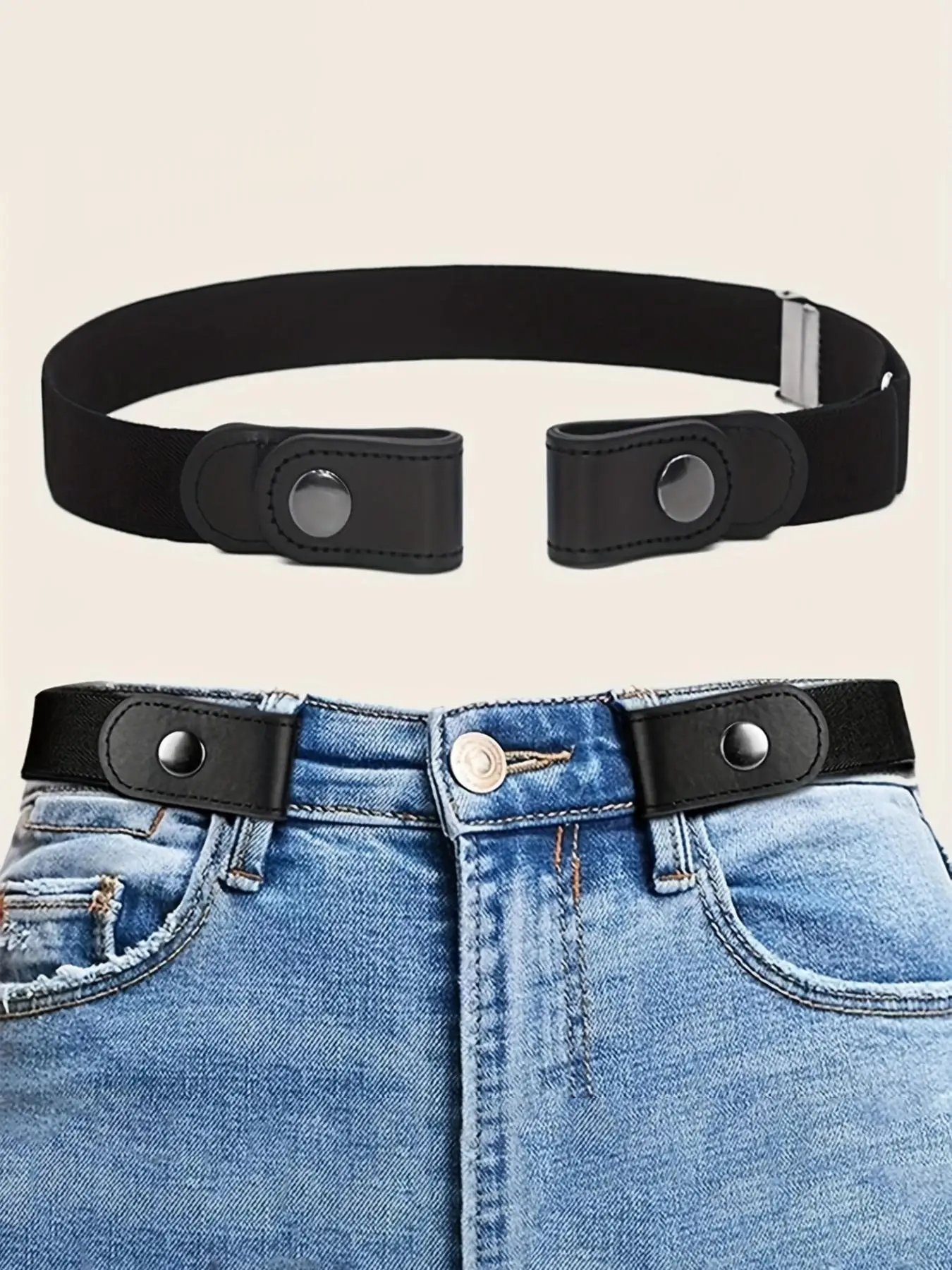 Women's Street Style Elastic Waistband, 2025 New Style Trendy Adjustable Waist Belt for Jeans Accessories, for Daily Decoration