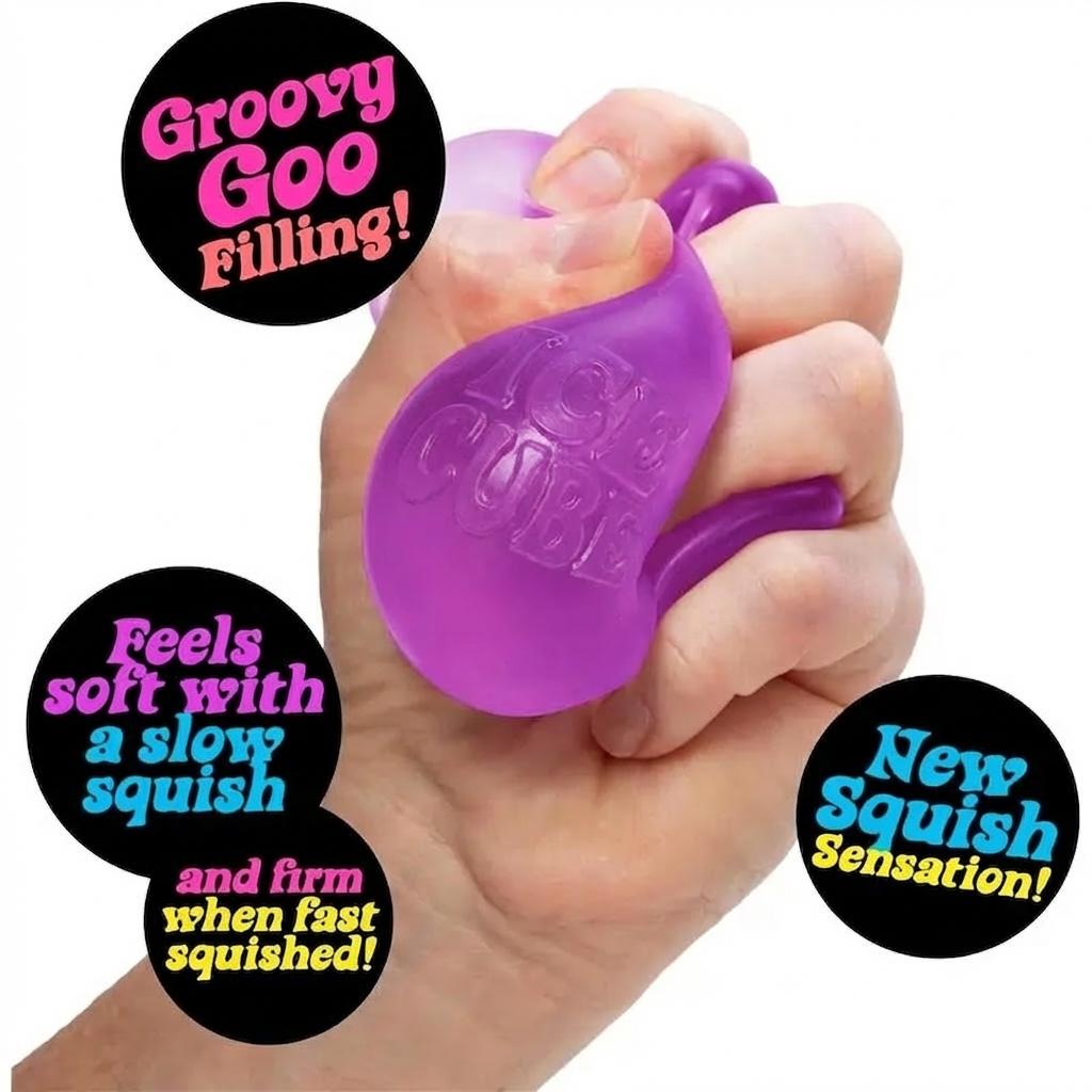 Satisfying Ice Cube Squeeze Toy - Soft Squeeze Toy in Assorted Colors - Fun for Ages 3 and up