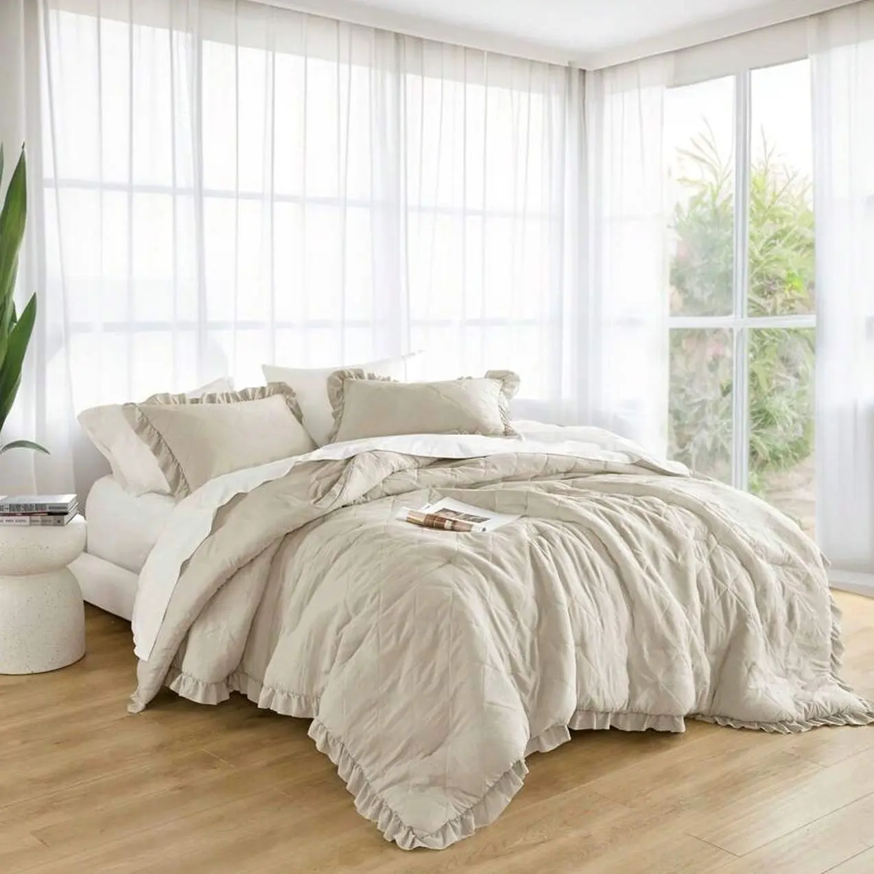 Mini Diamond Comforter Set, Elegant Quilted Bedding Set, Soft All Season Bedspread, Modern Bedroom Decor, Twin Full Queen King Cal King