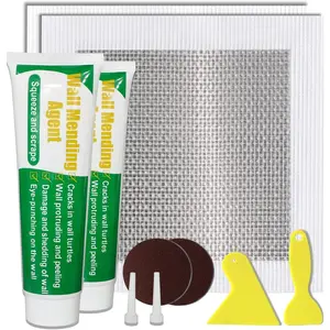 Wall Patch Repair Kit, 500g Wall Mending Agent Repair & 8 Inch Mesh Repair Kit, with Scraper and Sandpapers.