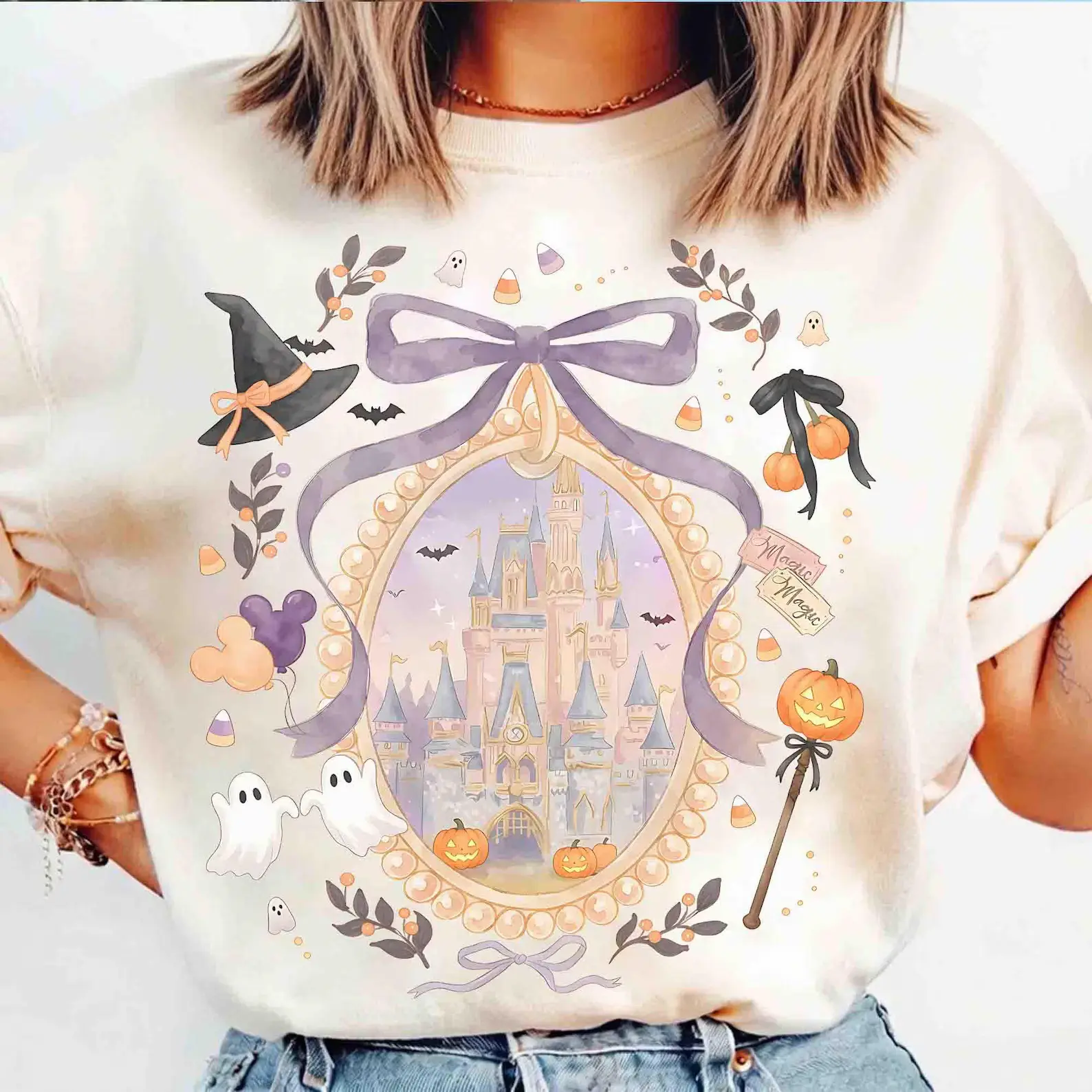 Retro WDW Castle Halloween Shirt, Magic Kingdom Tee, Disneylan Magical Castle Halloween Shirt, Family Trip 2026 Tee