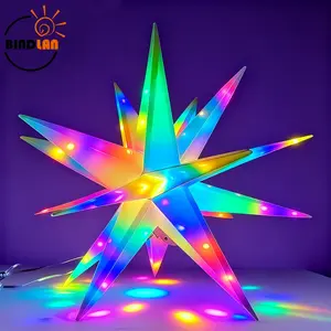 1 Set 18-Sided LED Star Lights, Color-Changing Lampshade, Star Design, Perfect for Home Bedroom Room Office Party Decor