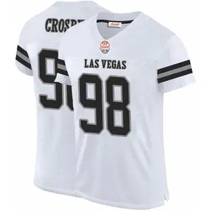 Mens Football Stitched T-Shirt for Sports Fan Black/White