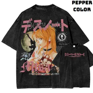 Death Note Misa T-Shirt, Death Note Shirt, Manga Anime Tshirt, Anime Clothing, Vintage Graphic Tees, Unisex Gothic Grunge Y2k Emo Scene Amity Affliction Style Clothes Gifts for Men Women Streetwear Menswear Womenswear