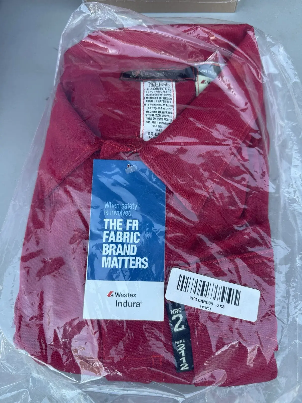 NeeseWear FR Coveralls Red 2XL