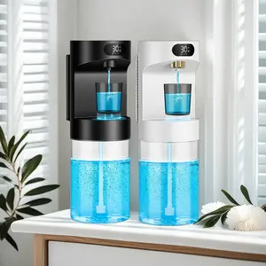 Automatic Mouthwash Dispenser, 20.29 Ounce Touch-Free Electric Bathroom Accessory Set with 2 Magnetic Cups, 4 Modes Wall Mounted Home Mouthwash Dispenser