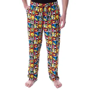 Looney Tunes Men's Character Grid Allover Print Sleep Lounge Pajama Pants