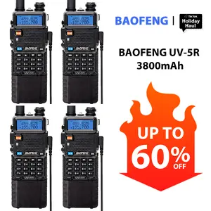 Baofeng Radio UV-5R Ham Radio Long Range, Rechargeable Two Way Radio with 3800mAh Extended Battery, Handheld Walkie Talkies Radio Outdoor Essentials