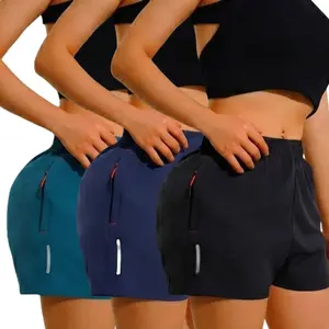 Set of 3 women’s casual athletic pants, solid color design, elastic waistband with stretch band, suitable for outdoor workouts, running, sports, and everyday casual wear; women’s shorts