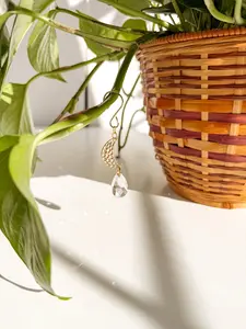 Moon Plant Vine Charm - Hanging Sun Catcher for Vines & Trailing Plants - Houseplant Accessory with Unique Design