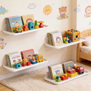 Renter Must Have Adhesive Floating Shelf, No Drilling Required Wall Organizer, Reusable Sticky Wall Shelves Won’t Ruin Your Paint & Walls
