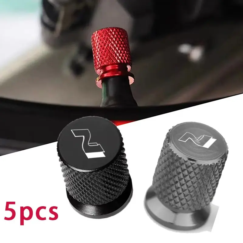Hyundai N 5pcs Aluminum Alloy Tire Valve Stem Caps, Tyre Caps, Metallic Texture, Anti-Theft & Dust-Proof, Enhances Wheel Visual Appeal, Automotive Accessories, Car Accessories