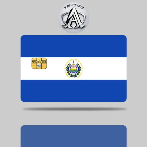 El Salvador Flag Debit Card Skin/Sticker - High Quality Vinyl for Customization and Personalization vinyl sticker