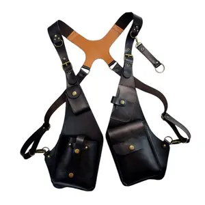 Hidden Underarm Shoulder Bag PU Leather Travel Wallet Crossbody Bag Backpack for Party Outdoor Sports Travel Steampunk Cosplay