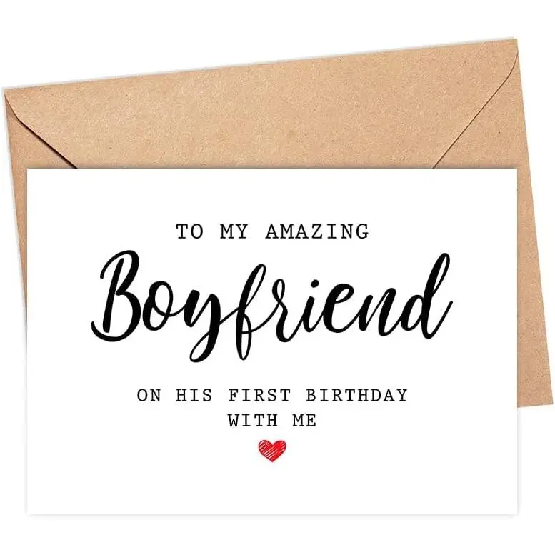 Birthday Card For Boyfriend - First Birthday Together - Happy Birthday Card For Boyfriend - To My Amazing Boyfriend On His Birthday Card